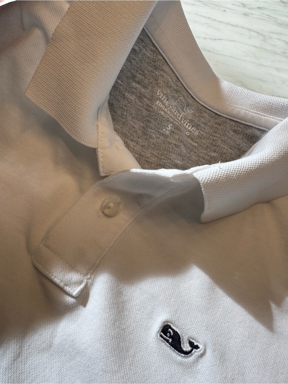 Two Vineyard Vines Boys White Polo